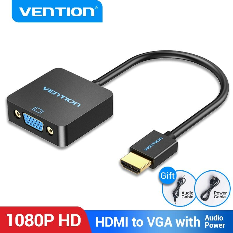 HDMI To VGA Cable Male to Female HD-15 D-SUB Video Adapters For PC HDTV Monitor