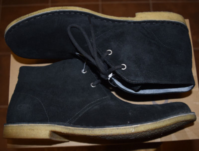 Men's-UGG-M Leighton-3271-Leather-Suede-Fur-Black-Shoes-Boots-11.5