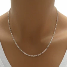 925 Sterling Silver 20" 2mm Rolo Chain Necklace~New