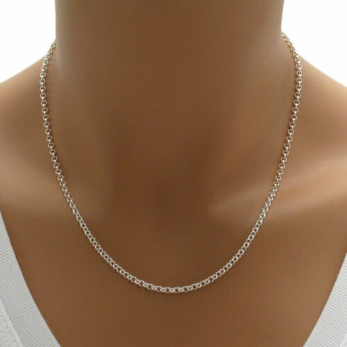 925 Sterling Silver 30” 2mm Rolo Chain Necklace~New - Bild 1 von 1