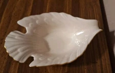 Lenox USA Dove Candy Dish Bowl Trinket Ivory Color Porcelain 24K Gold Bird