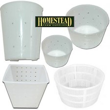 CHEESEMAKING SET OF 5 SOFT CHEESE MOULDS - FOR CHEESE MAKING AT HOME