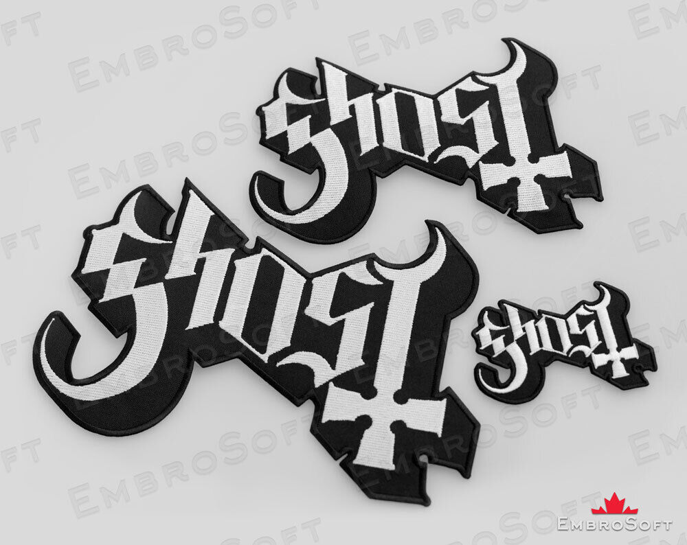 Ghost Band Logo Embroidered Patch IRON ON 3 sizes Heavy Metal Psychedelic