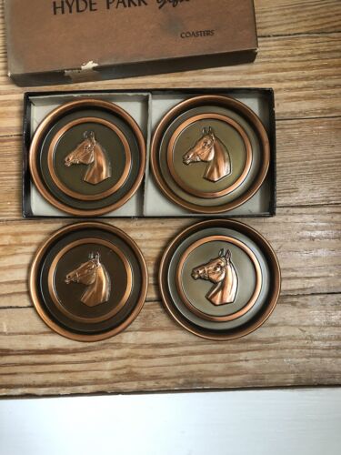 Hyde Park Horse Head Coasters In Box - Picture 1 of 4