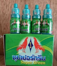 Pack of 12 x 8ml Chicken Rooster Super Green Relieve  Prevent Colds Diarrhea