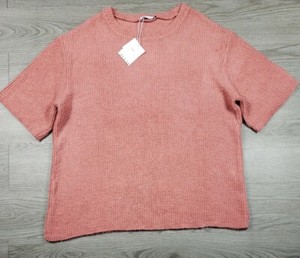 zara knit short sleeve top