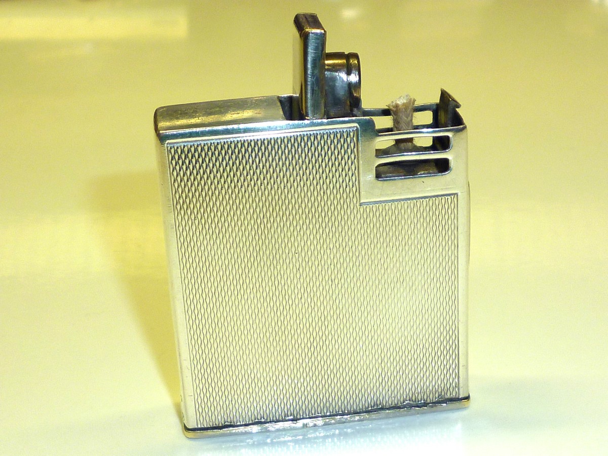 Vintage First (Hermann E.Drollinger) Pocket Lighter W.935 Silver