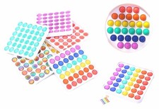 Hard Shell White Poppers Stress Relief Circle Square Fidget Toy Sensory Bubbles