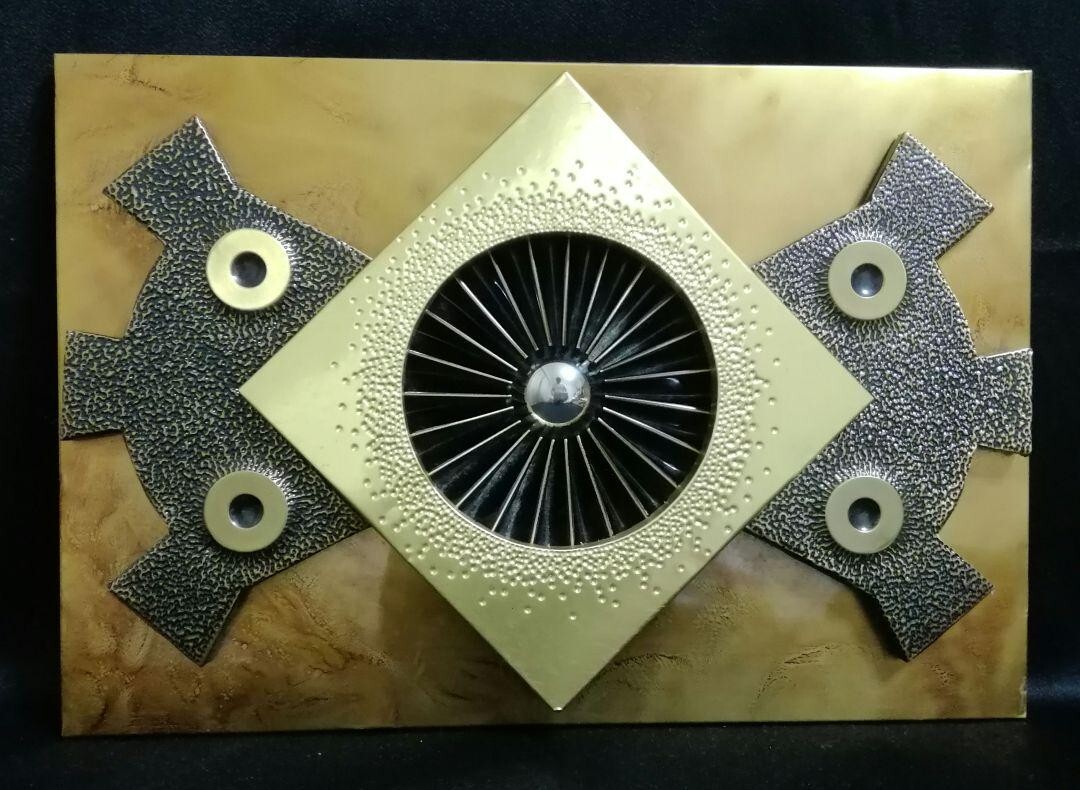 Stephen Chun Original Vintage Silver Wall Deco Art Sculpture