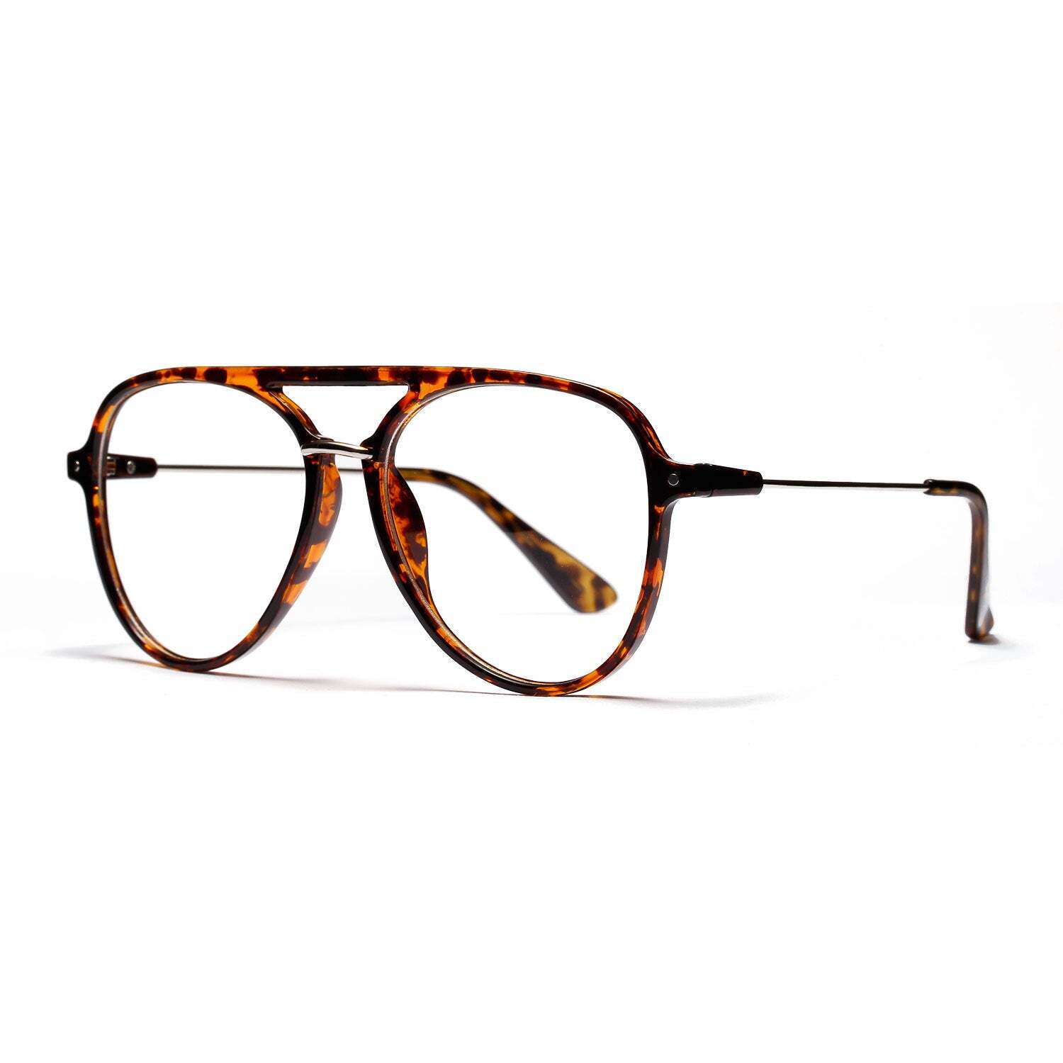 Transparent frame flat mirror Men & women sunglasses