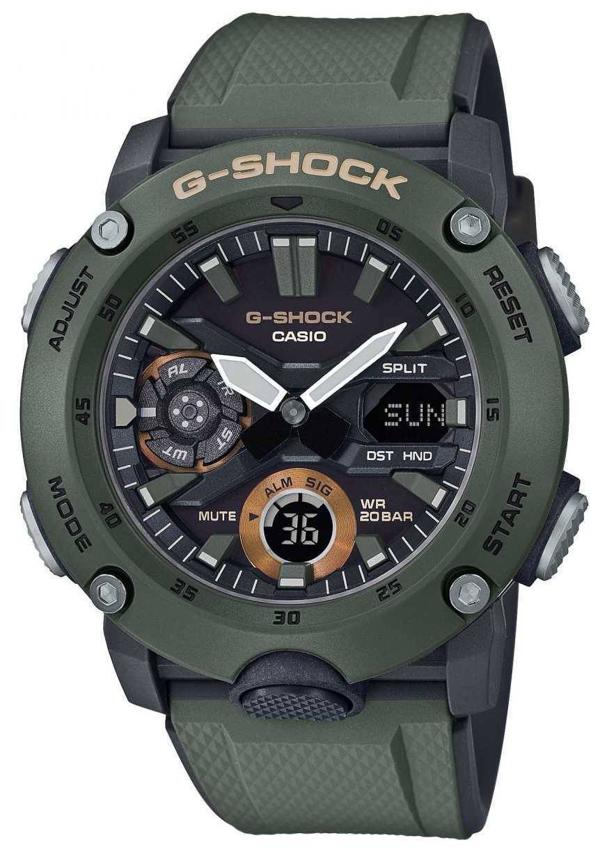Casio | Protezione Del Nucleo In Carbonio G-Shock | Cinturino In GA-2000-3AER