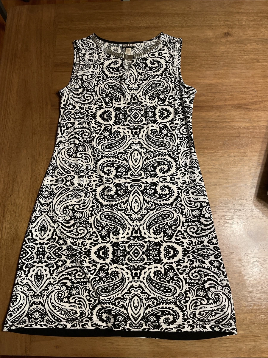 Haani black and white cheap dress