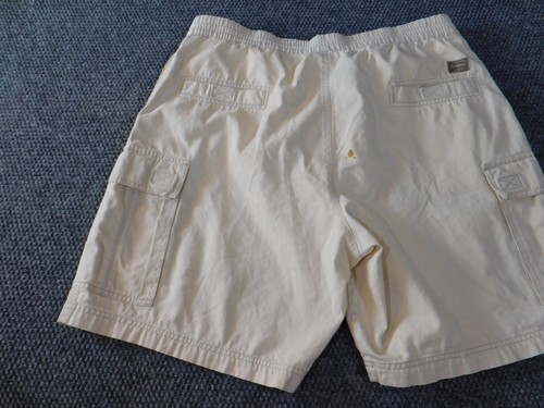 Vintage Bugle Boy mens cargo Shorts Large stretch waist beige hiking - Picture 8 of 11