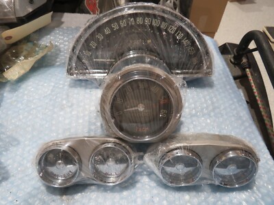 1958 Corvette Gauges Set-C1--Prof Restd-5000 or 6500 (FI) Redline-NCRS BG