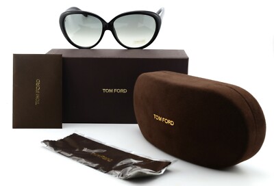 Tom Ford Sunglasses Anabelle TF168 01B Black Gold Panto Italy C2009