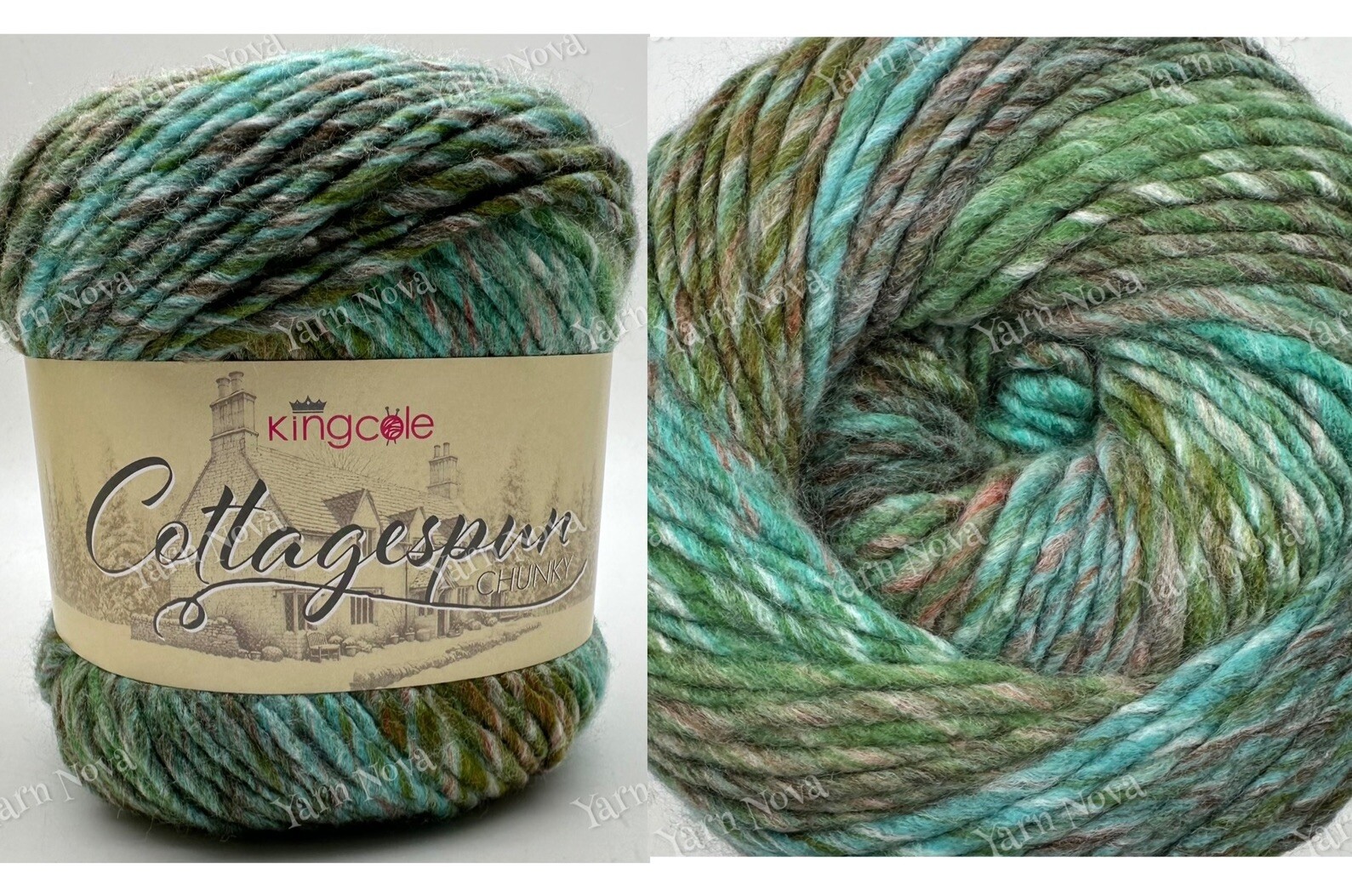 King Cole Cottagespun Chunky Knitting Crochet Yarn Wool 150g - 6005 Veg Patch