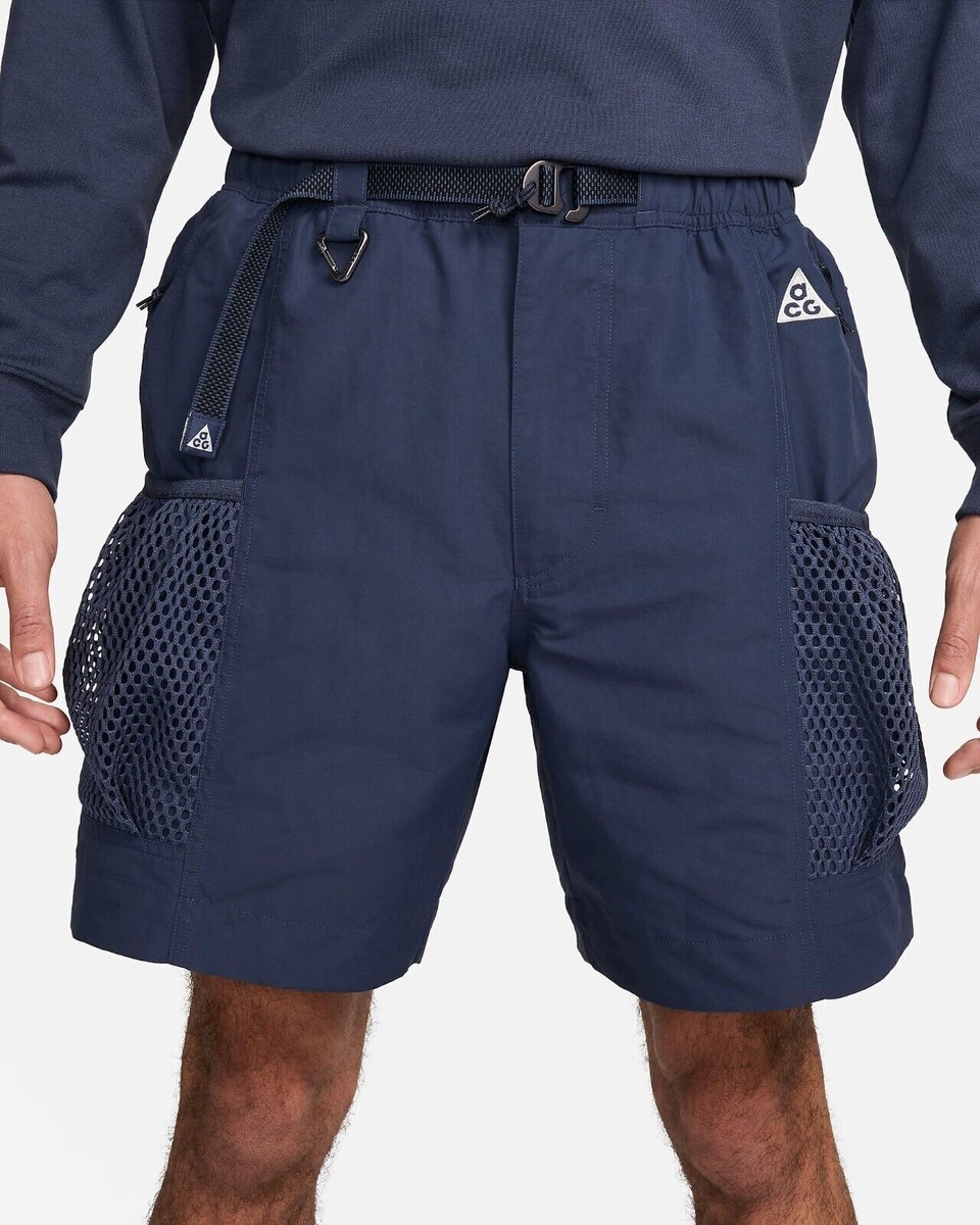 Nike ACG Snow Grass Cargo Shorts Mens Size MEDIUM Thunder Blue