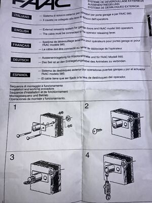 FAAC Outdoor Unlocking - 424591001