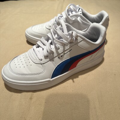 Puma Bmw Mms Caven Lace Up  Mens White Sneakers Casual Shoes 30769804