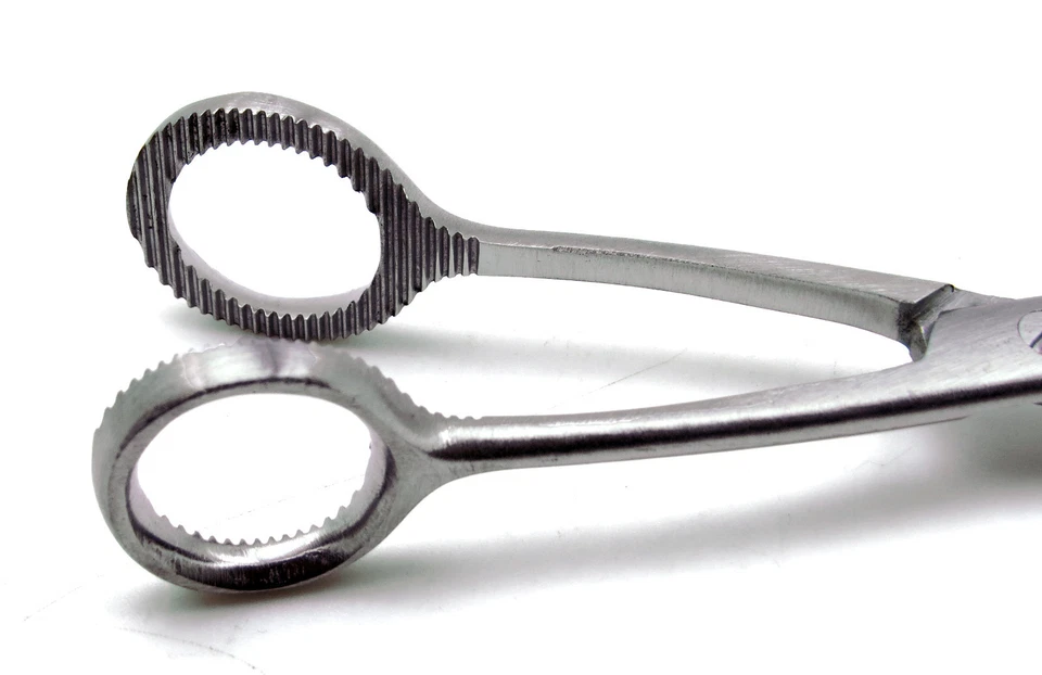 Pinzas quirúrgicas Collins para agarrar lengua 6,5" mandíbulas de ancho 20 mm herramientas 3 piezas Foto 4 de 4