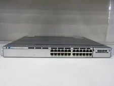 Cisco WS-C3750X-24P-E 24-Port PoE Gigabit 3750X Switch w/Dual Pwr AC