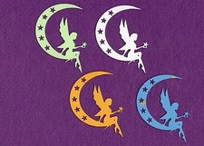 FAIRY MOON girl die cuts scrapbook cards
