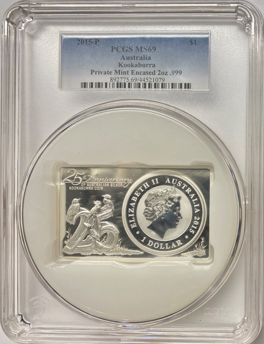 2015 Australia 3 oz 25th Anniversary Silver Kookaburra PCGS MS-69