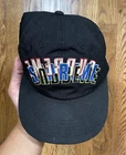 Casquette snapback noire unisexe avec logo brodé suprême coloré multi logo 
