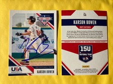 Karson Bowen 2020 USA Stars & Stripes #58 TCU Horned Frogs AUTO Baseball Signed
