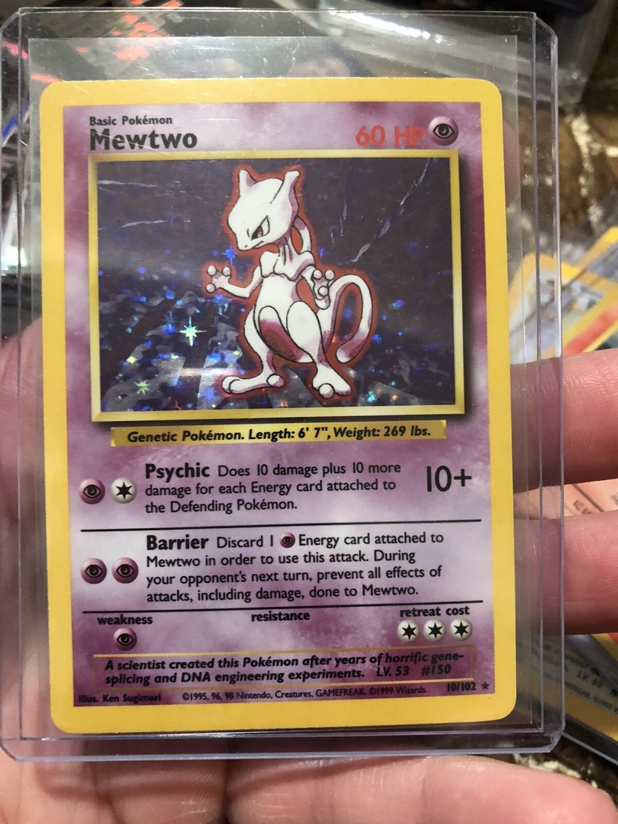 Original Mewtwo Pokmon Rare Holo Card