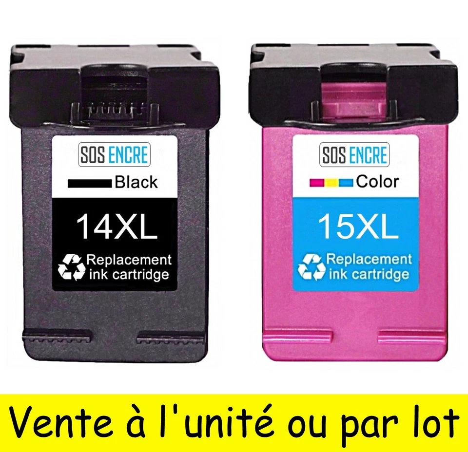 SOS ENCRE - Cartouches d'encre compatibles Lexmark 14 et 15 XL à l'unité ou Lot - Photo 1/4