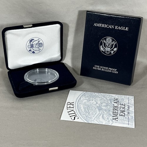 2000 P American Silver Eagle Proof OGP US Mint Capsule Case COA Box - No Coin