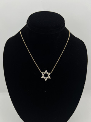 14 Kt Gelbgold Diamant Davidstern