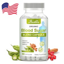 Blood Sugar Support Supplement Berberine  Cinnamon 20 Herbs Complex 90 Pills