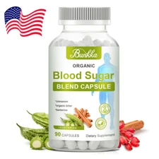 Blood Sugar Support Supplement Berberine & Cinnamon 20 Herbs Complex 90 Pills