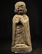 Antique Artifact Stone Standing Jizo Bosatsu Meiji/Taisho Era Historic
