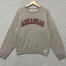 Arkansas Razorbacks Crewneck Sweatshirt Men's Small Gray Pullover NCAA College