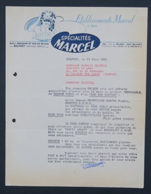 Invoice 1951 MARCEL BELFORT SPECIALTY SHAMPOO Illustrated 34