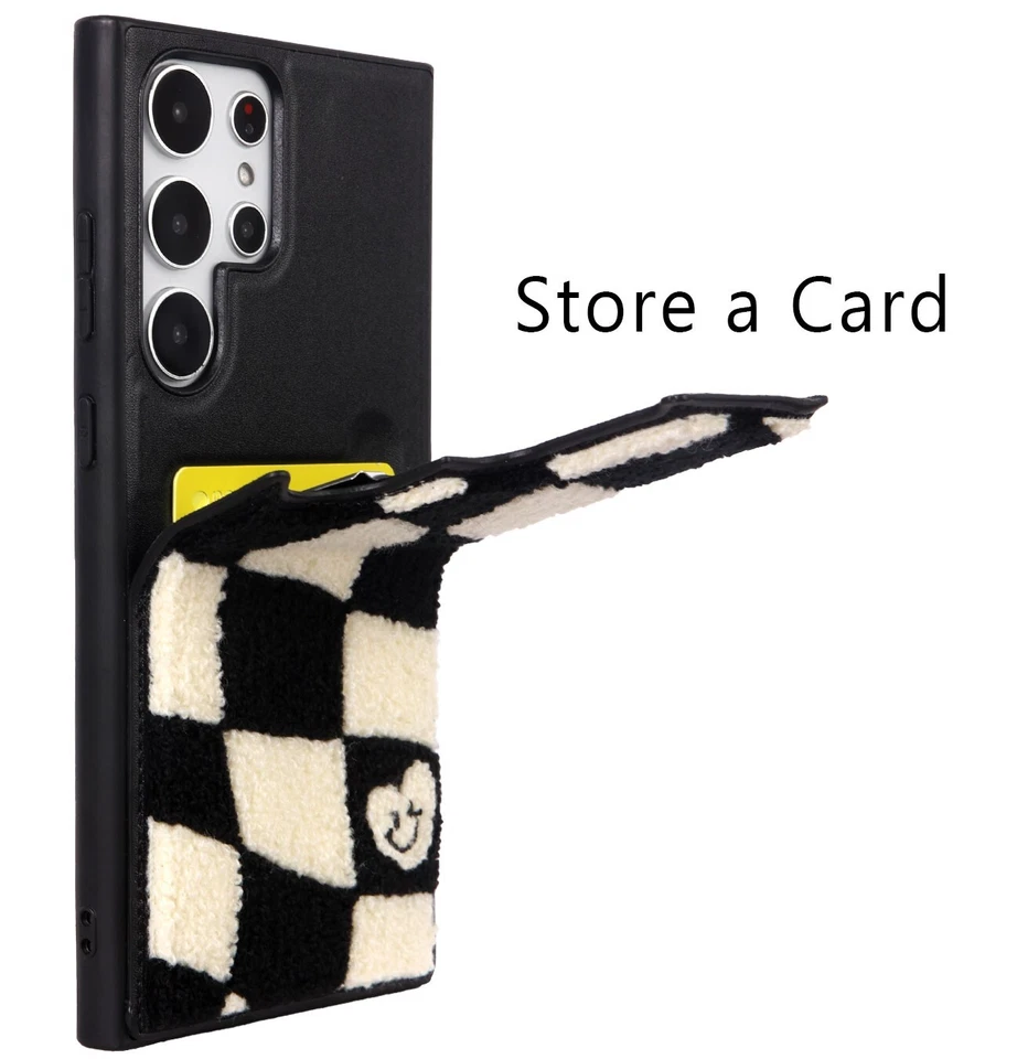 For Samsung Galaxy S23 Ultra Smooth Fur Case with Card Pocket - Image 3 of 4