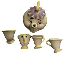 Beauty And The Beast Teacup And Tea Pot Set Vintage