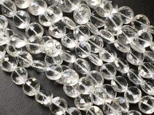 10-10.5mm Crystal Quartz Faceted Coin Beads, Crystal Quartz Round Coin Beads