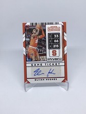 2020-21 Contenders Draft Elijah Hughes Auto Game Ticket Blue Variation 75/99