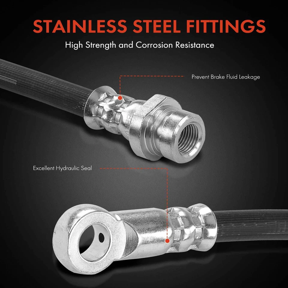 2x Mangueira hidráulica de freio dianteira esquerda e direita para Mitsubishi Outlander 2007-2011 - Imagem 4 de 4