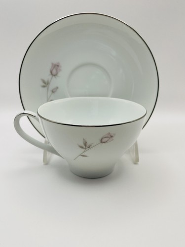 Noritake China Pasadena Cup & Saucer Set Japan 6311 Pink Rose - Picture 3 of 11