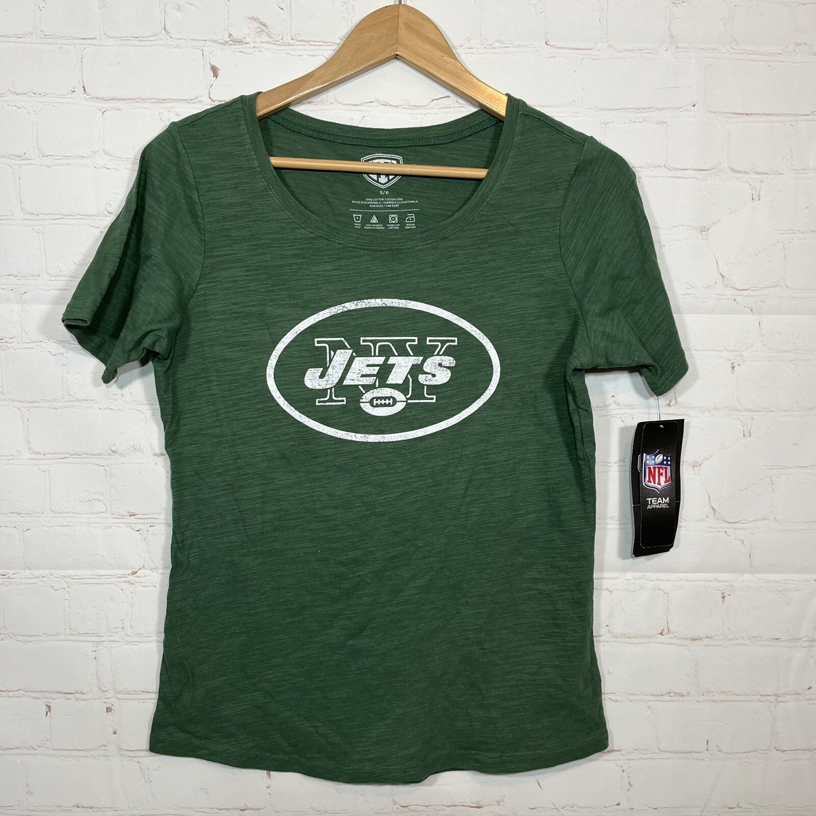 New York Jets NFL T Shirt Womens Small Green Logo Short Sleeve Football NWT