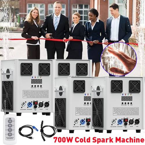 4 Stück Kaltfunkenmaschine 700W Bühneneffekt DMX Feuerwerk DJ Event Party Hochzeit - Bild 1 von 22