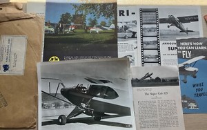 Piper Cub Pacer Ephemera 1949-51 Photo,Sales Ads, Prices,SpecsLists,Ambulance
