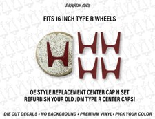 Center Cap 41mm H Logo Rim Decals Stickers For 95-01 Jdm Honda Integra Type R