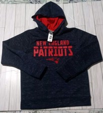 NFL Hoodie Youth Medium New England Patriots Football Pullover Navy EUC