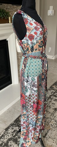 NEW Paparazzi Johnny Style Colorful Resort Wear Wide Leg Silky Loose JumpSuit S - Picture 5 of 12